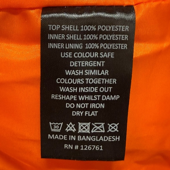 Culture Couture Women's Jacket Down Orange Weather Proof Insulated Puff Vest S - Picture 10 of 10